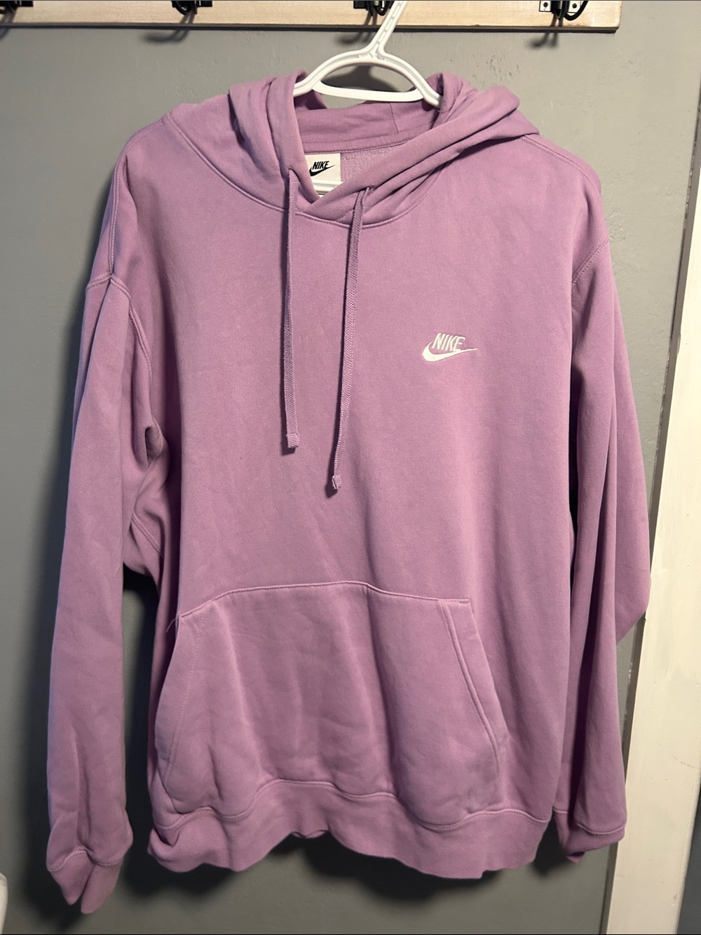 Nike Lavender Crewneck Hoodie with Small Swoosh